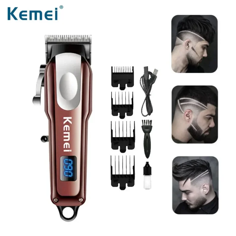 Professional Rechargeable Hair Trimmer km-233 Long Life Hair Cut Machine Clipper Strong Cutting Customizable Hair Trimmer