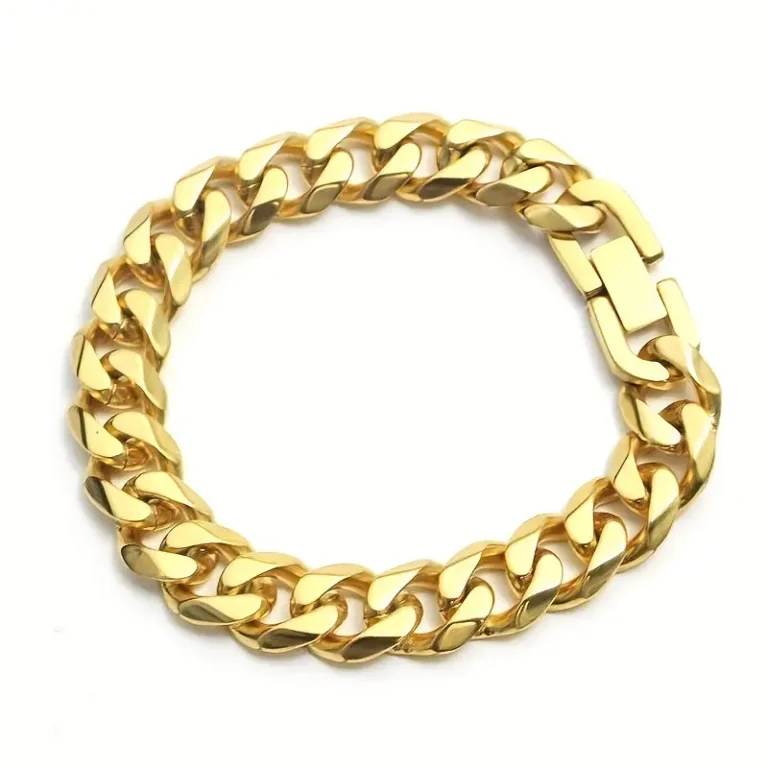 Stainless Steel Bracelet Men golden