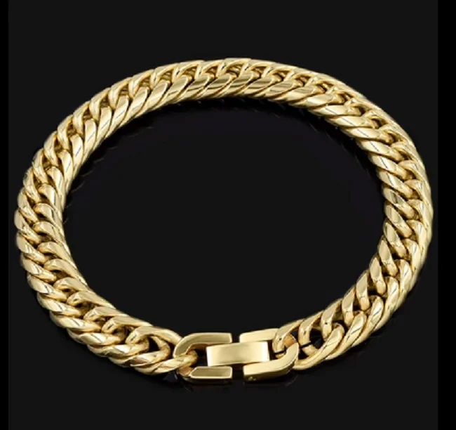 Stainless Steel Bracelet Men golden