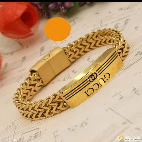 Best Quality Elegant Design Golden Color Bracelet For Men golden