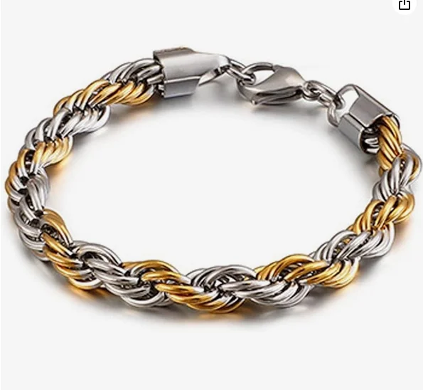 Best Quality Elegant Design Golden Color Bracelet For Men black