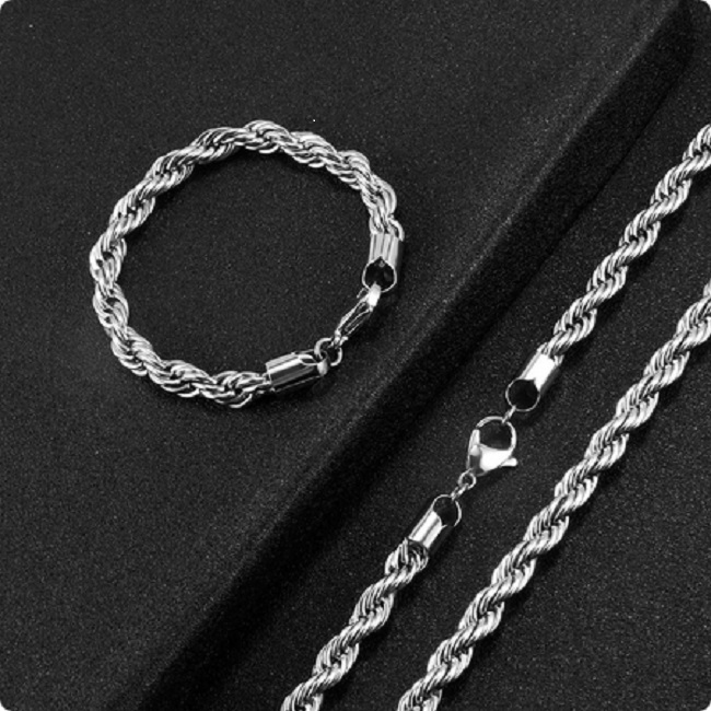 Stainless Steel Chain on Hand Bracelet for Men