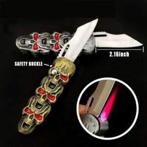 Folding knife lighter